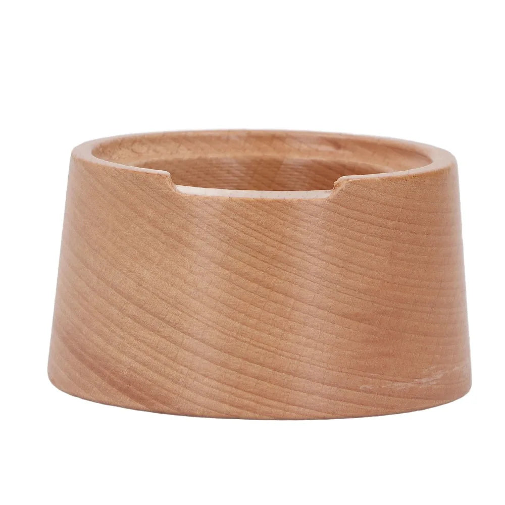230ml Capacity Coffee Capsule Filter Cup Beech Wood Holder Aluminum Foil Lid Capsule Refill Holder Set With Spoon Brush