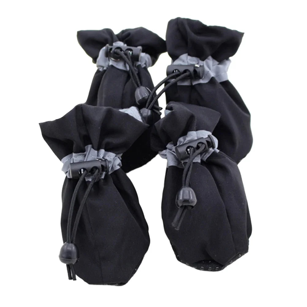 Small Puppy Cat Rain Snow Booties Outdoor Paw Protector Warm Dog Cat Shoes Accessory 4Pcs Waterproof Anti Slip Cat Dog Pet Shoes