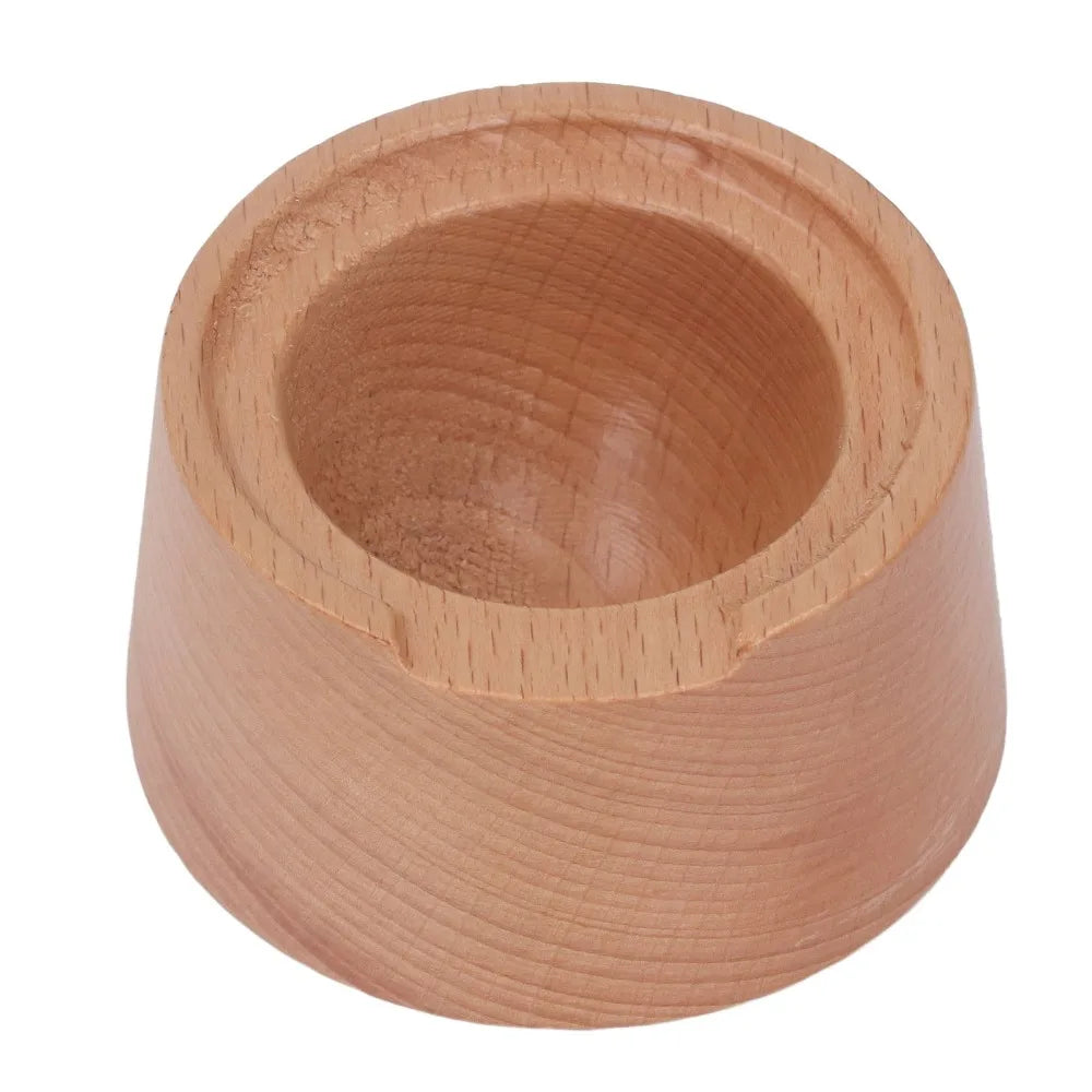 230ml Capacity Coffee Capsule Filter Cup Beech Wood Holder Aluminum Foil Lid Capsule Refill Holder Set With Spoon Brush